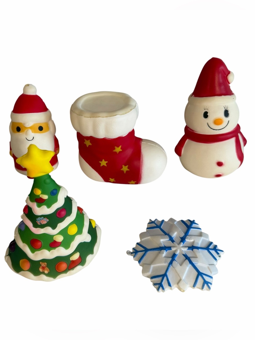 Set of 5 Christmas Holiday Character Slow Rising Squishies